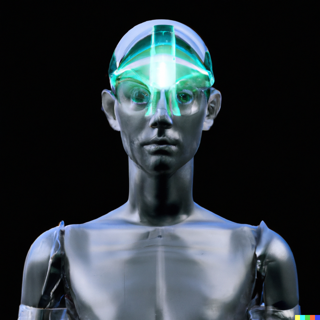 hombre del futuro generado por inteligencia artificial